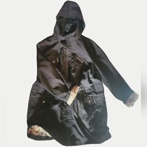 Liz Claiborne Woman Hooded Raincoat/Parka